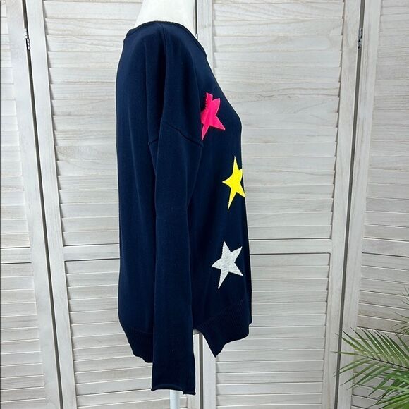 Lisa Todd Navy Star Struck Sweater Small - Picture 4 of 11
